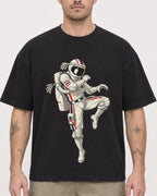Mockup Boxy Heavyweight Tee Black male close-up 48