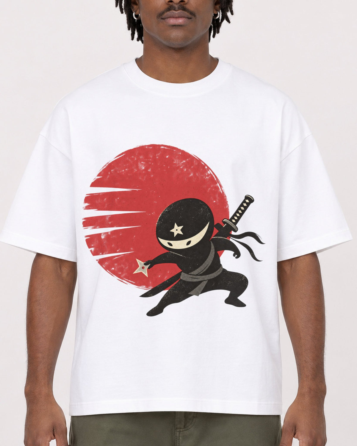 Mockup Boxy Heavyweight Tee White male close-up 04