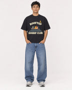 Mockup Boxy Heavyweight Tee Black male full-body 46