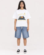 Mockup Boxy Heavyweight Tee White female full-body 46