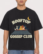 Mockup Boxy Heavyweight Tee Black male close-up 46