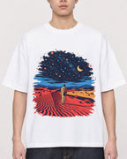 Mockup Boxy Heavyweight Tee White male close-up 01