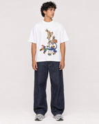 Mockup Boxy Heavyweight Tee White male full-body 26