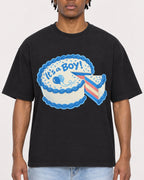 Mockup Boxy Heavyweight Tee Black male close-up 05