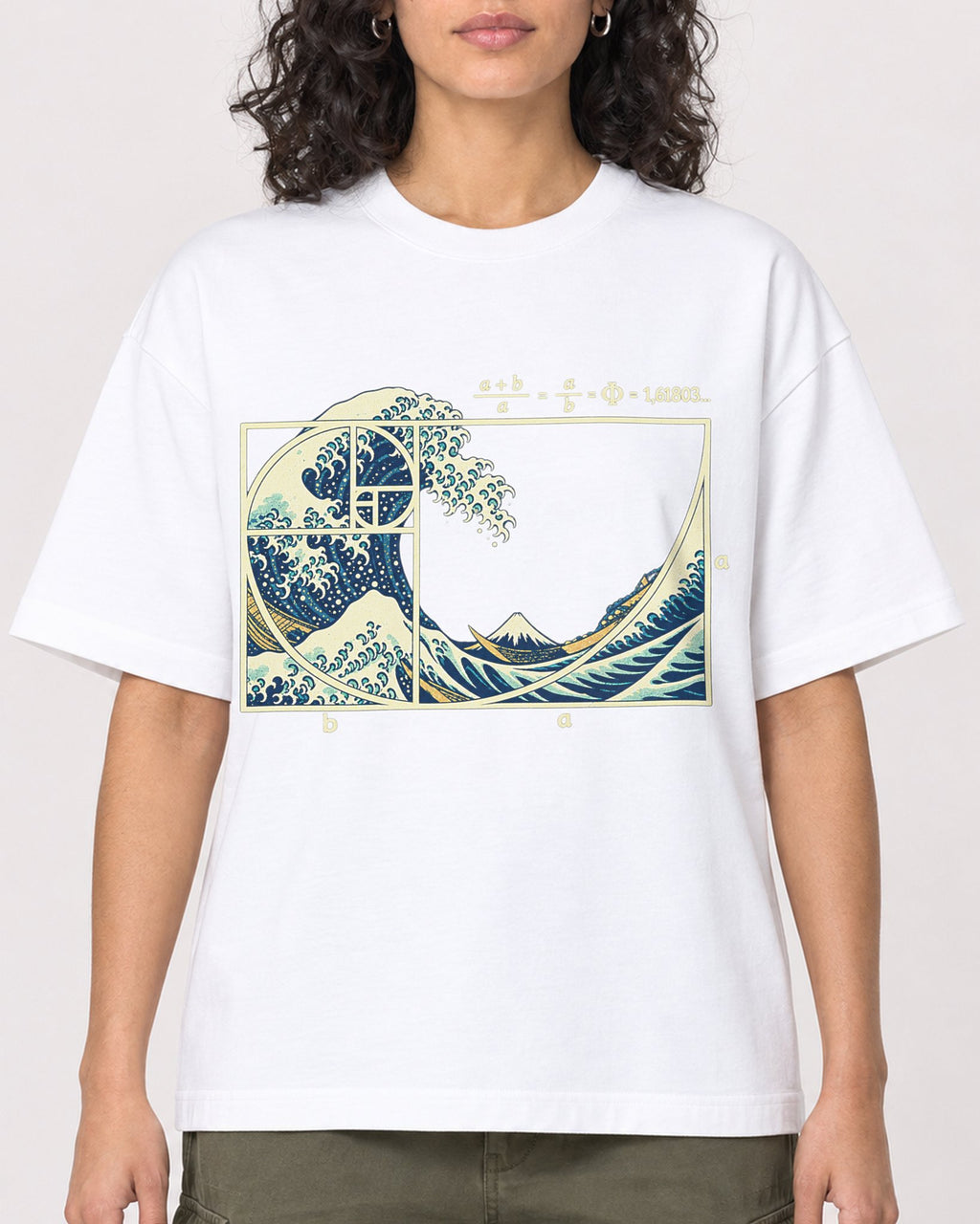 Mockup Boxy Heavyweight Tee White female close-up 27