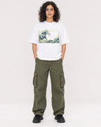 Mockup Boxy Heavyweight Tee White female full-body 27
