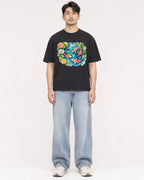 Mockup Boxy Heavyweight Tee Black male full-body 13