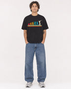 Mockup Boxy Heavyweight Tee Black male full-body 30