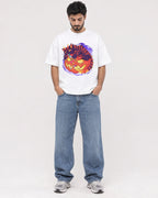 Mockup Boxy Heavyweight Tee White male full-body 07
