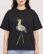 Mockup Boxy Heavyweight Tee Black female close-up 03