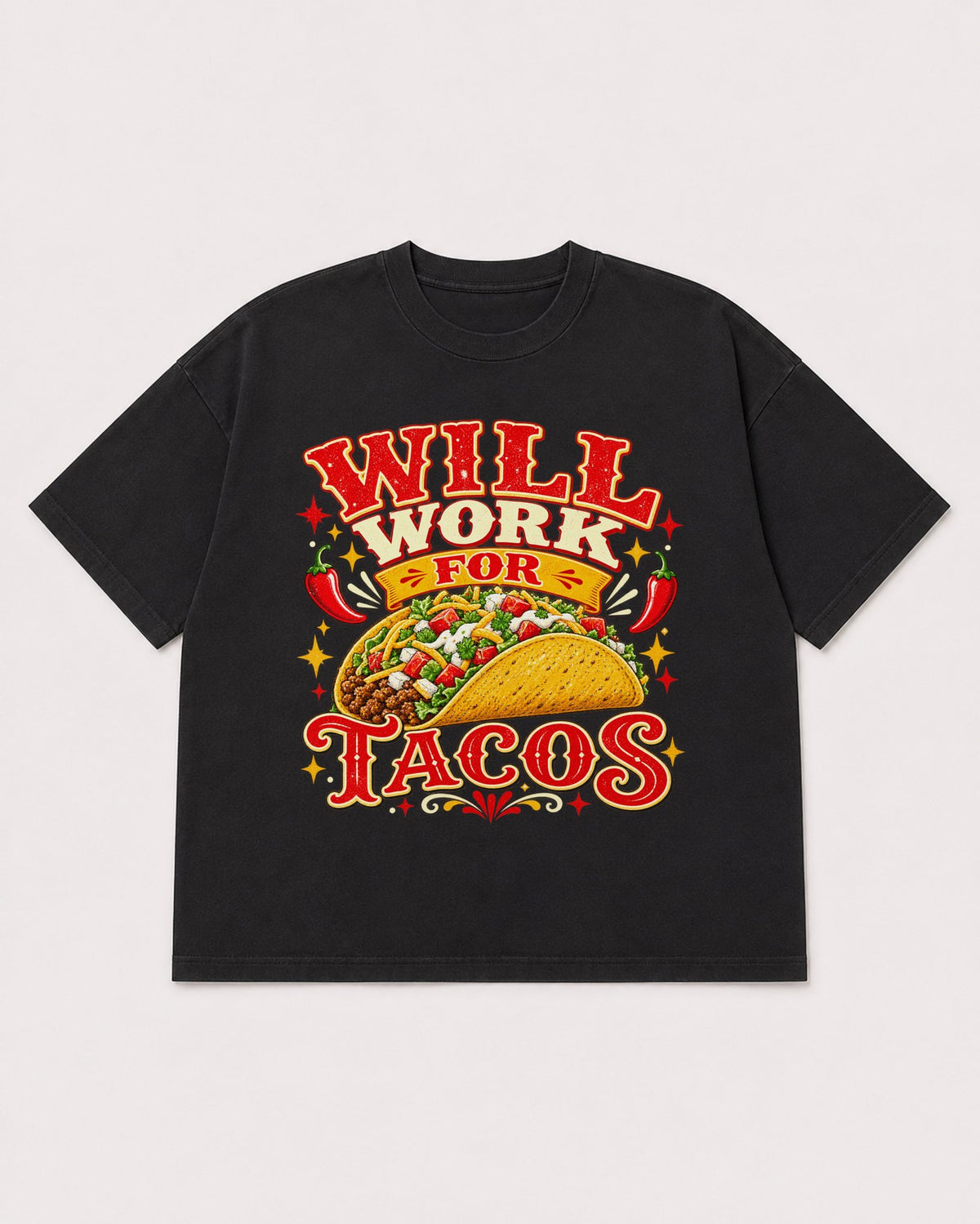 Mockup Boxy Heavyweight Tee Black product