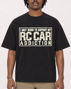 Mockup Boxy Heavyweight Tee Black male close-up 04