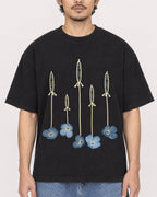 Mockup Boxy Heavyweight Tee Black male close-up 02