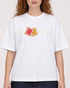 Mockup Boxy Heavyweight Tee White female close-up 09