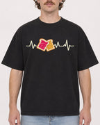 Mockup Boxy Heavyweight Tee Black male close-up 09