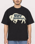 Mockup Boxy Heavyweight Tee Black male close-up 02