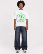 Mockup Boxy Heavyweight Tee White female full-body 14