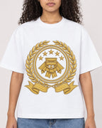 Mockup Boxy Heavyweight Tee White female close-up 10