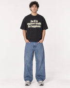 Mockup Boxy Heavyweight Tee Black male full-body 26