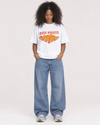Mockup Boxy Heavyweight Tee White female full-body 05