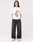 Mockup Boxy Heavyweight Tee White female full-body 03