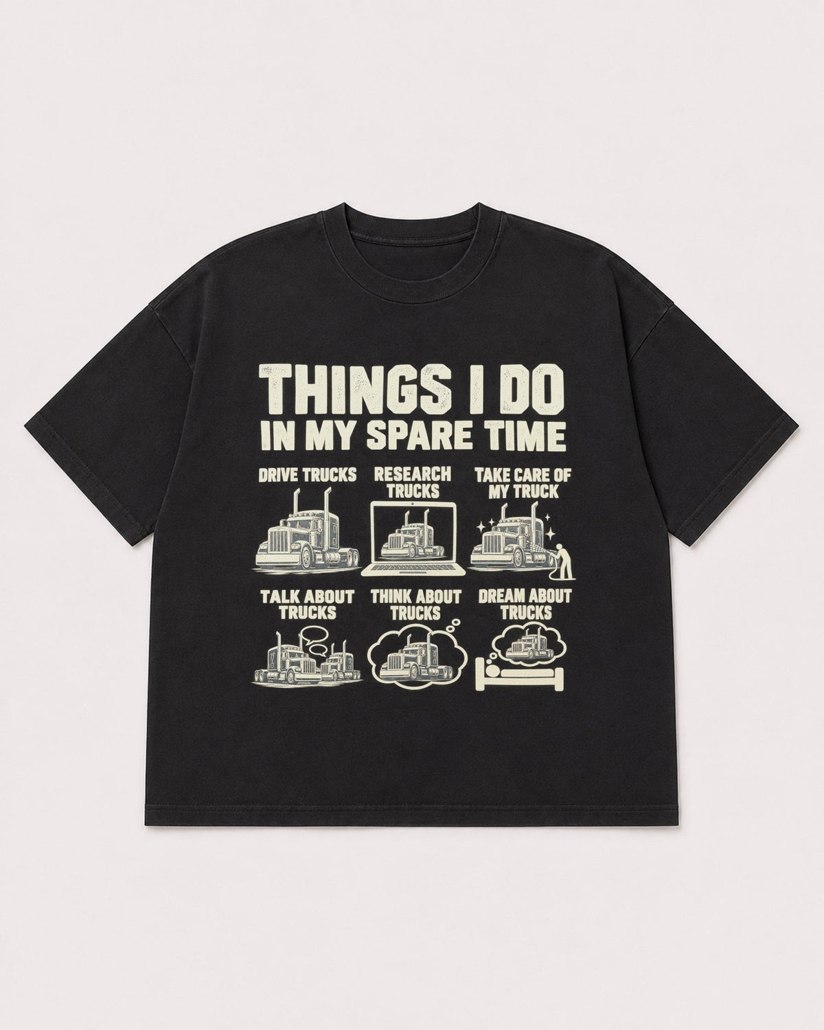 Mockup Boxy Heavyweight Tee Black product