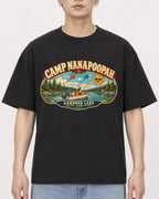 Mockup Boxy Heavyweight Tee Black male close-up 01