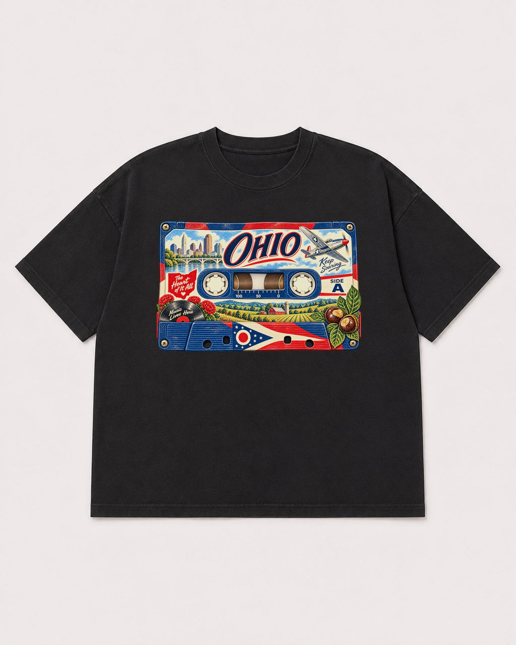 Mockup Boxy Heavyweight Tee Black product