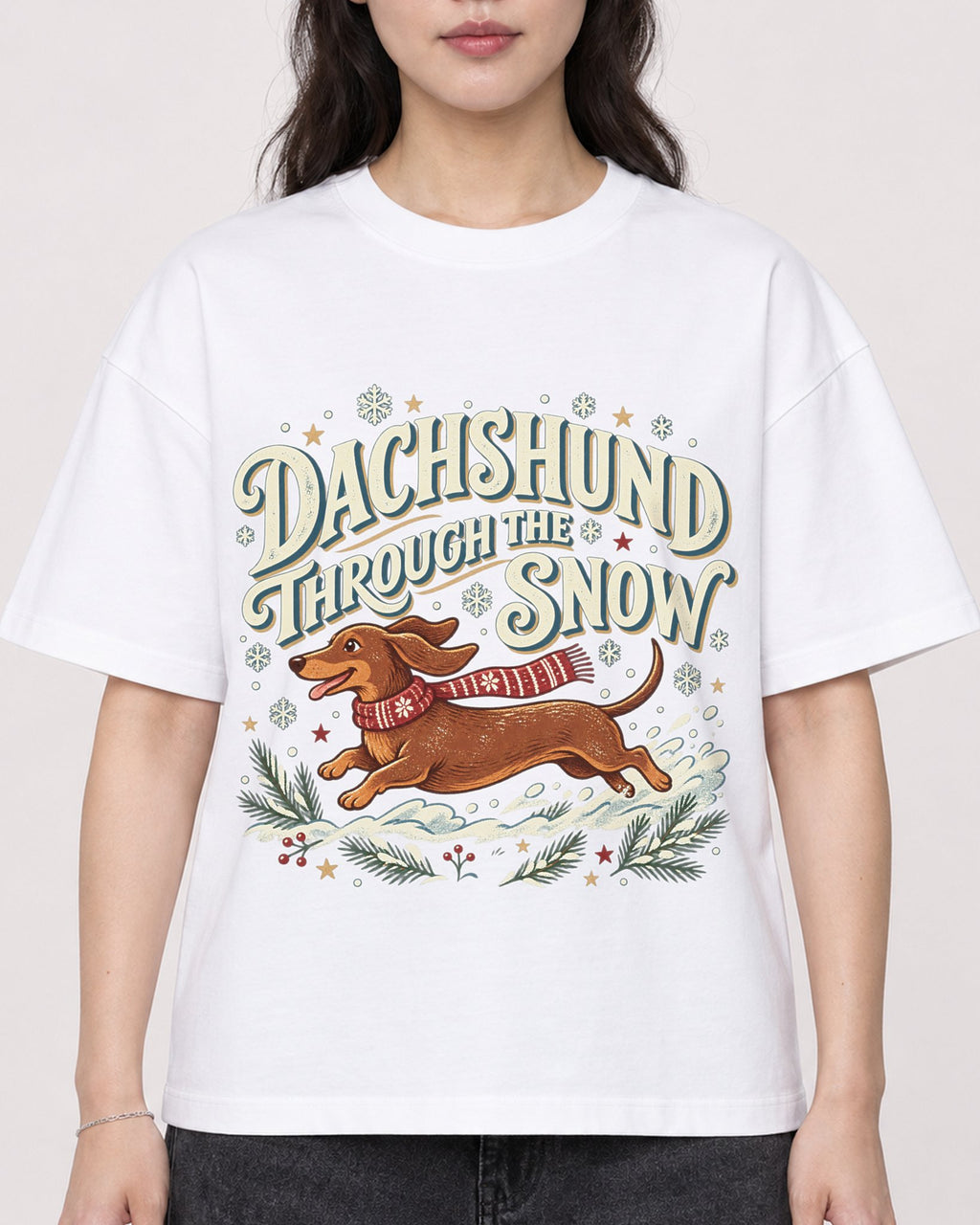 Mockup Boxy Heavyweight Tee White female close-up 03