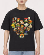 Mockup Boxy Heavyweight Tee Black male close-up 01