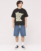Mockup Boxy Heavyweight Tee Black male full-body 03