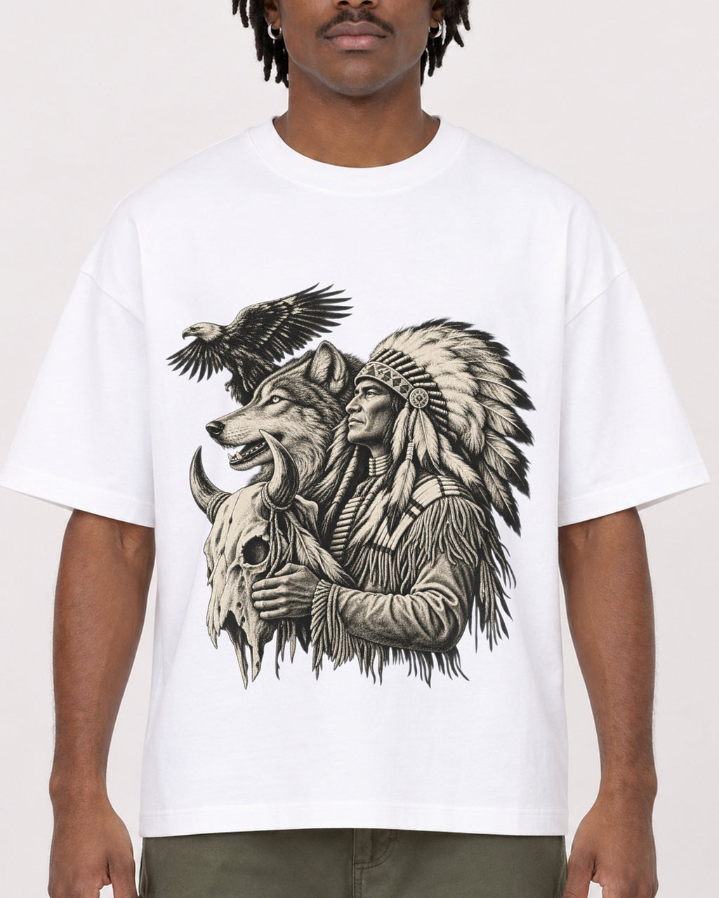 Mockup Boxy Heavyweight Tee White male close-up 04