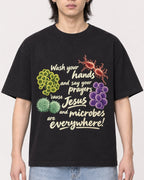 Mockup Boxy Heavyweight Tee Black male close-up 41