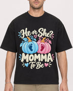 Mockup Boxy Heavyweight Tee Black male close-up 08