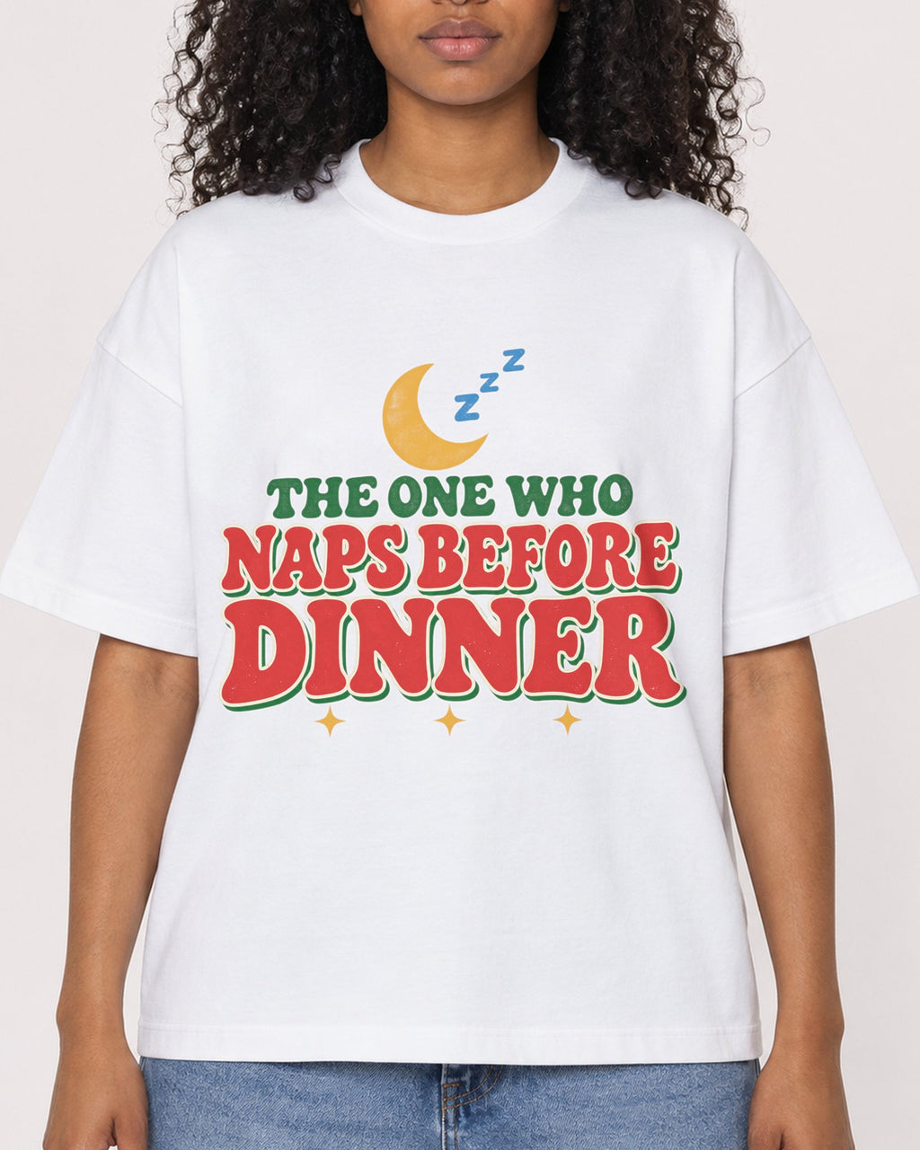 Mockup Boxy Heavyweight Tee White female close-up 05