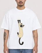 Mockup Boxy Heavyweight Tee White male close-up 12