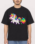 Mockup Boxy Heavyweight Tee Black male close-up 02