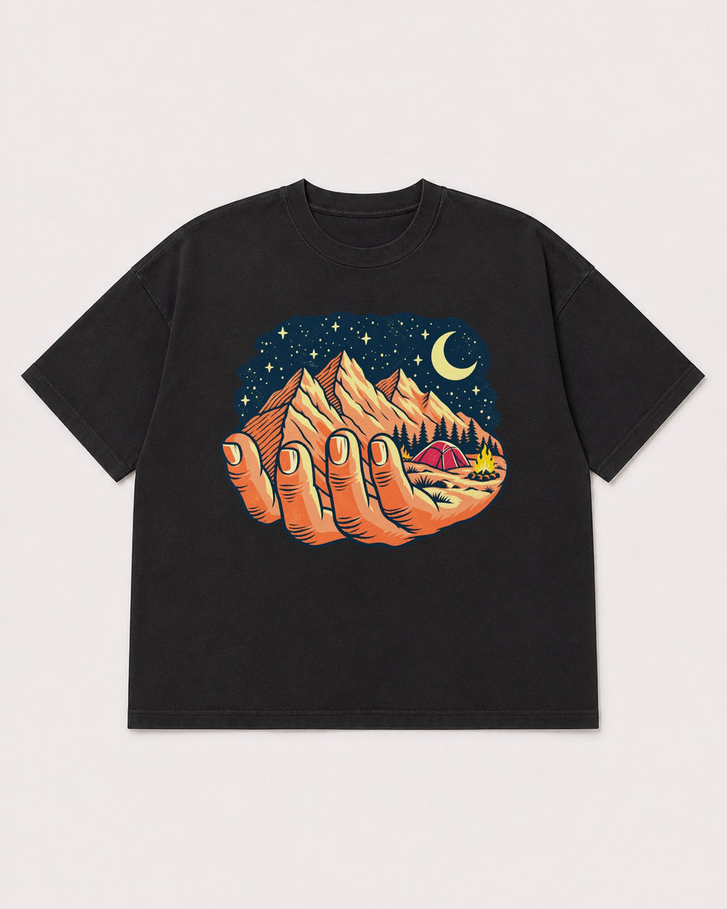 Mockup Boxy Heavyweight Tee Black product