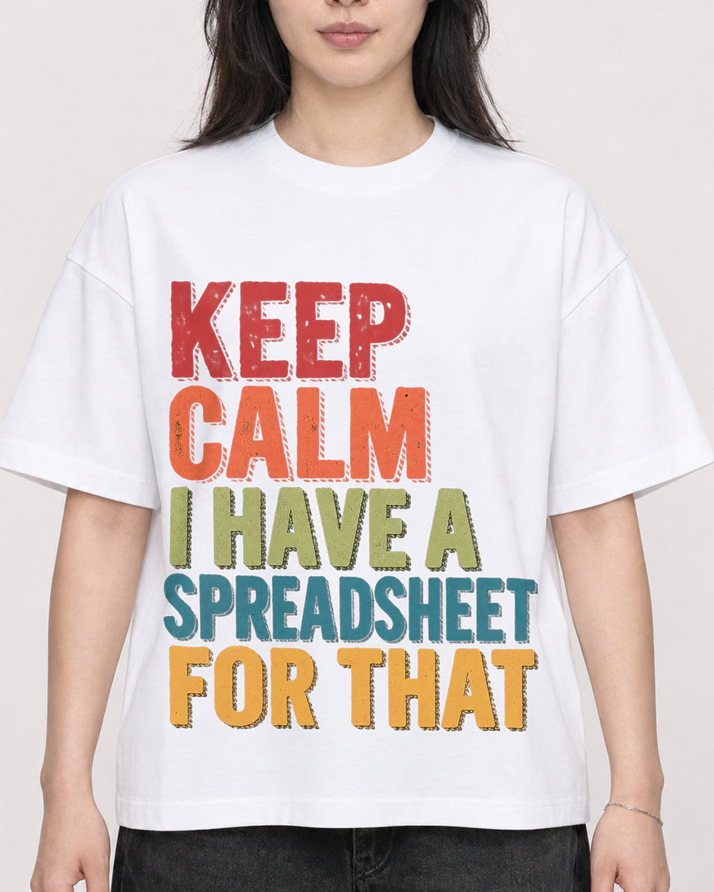 Mockup Boxy Heavyweight Tee White female close-up 13