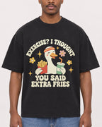 Mockup Boxy Heavyweight Tee Black male close-up 14