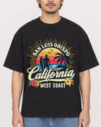 Mockup Boxy Heavyweight Tee Black male close-up 02