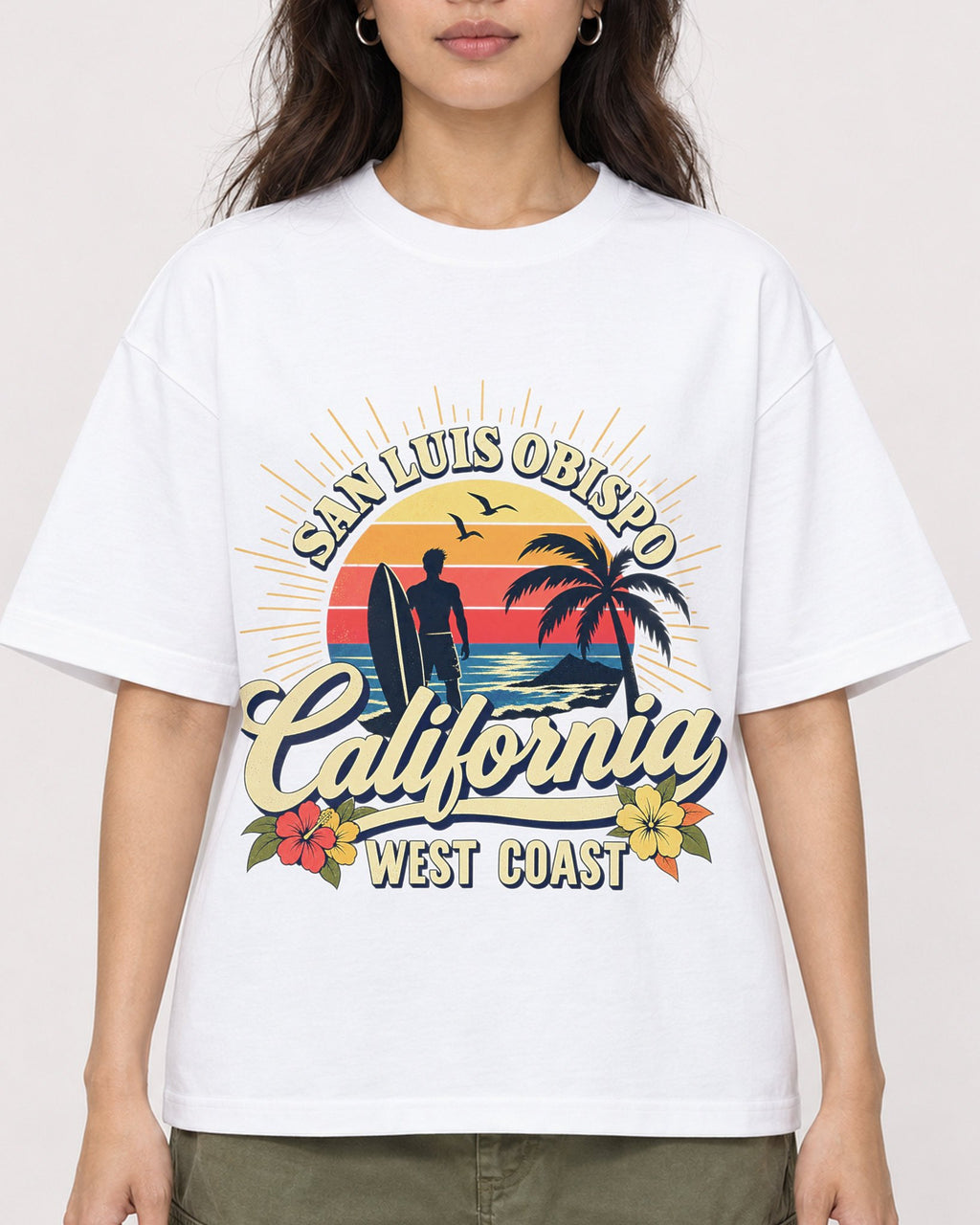 Mockup Boxy Heavyweight Tee White female close-up 02