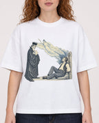 Mockup Boxy Heavyweight Tee White female close-up 09
