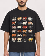Mockup Boxy Heavyweight Tee Black male close-up 07