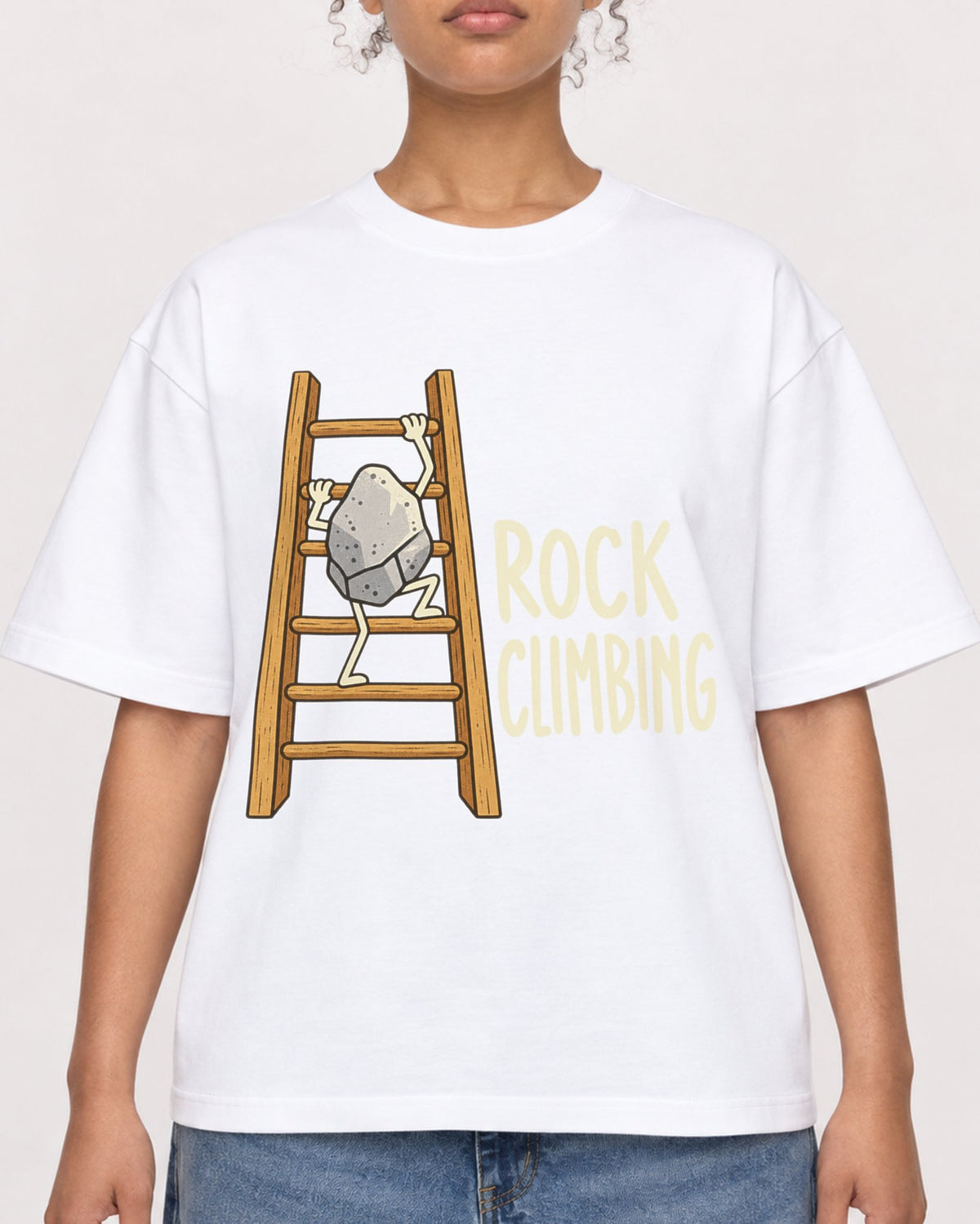 Mockup Boxy Heavyweight Tee White female close-up 20