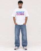 Mockup Boxy Heavyweight Tee White male full-body 27
