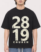 Mockup Boxy Heavyweight Tee Black male close-up 03