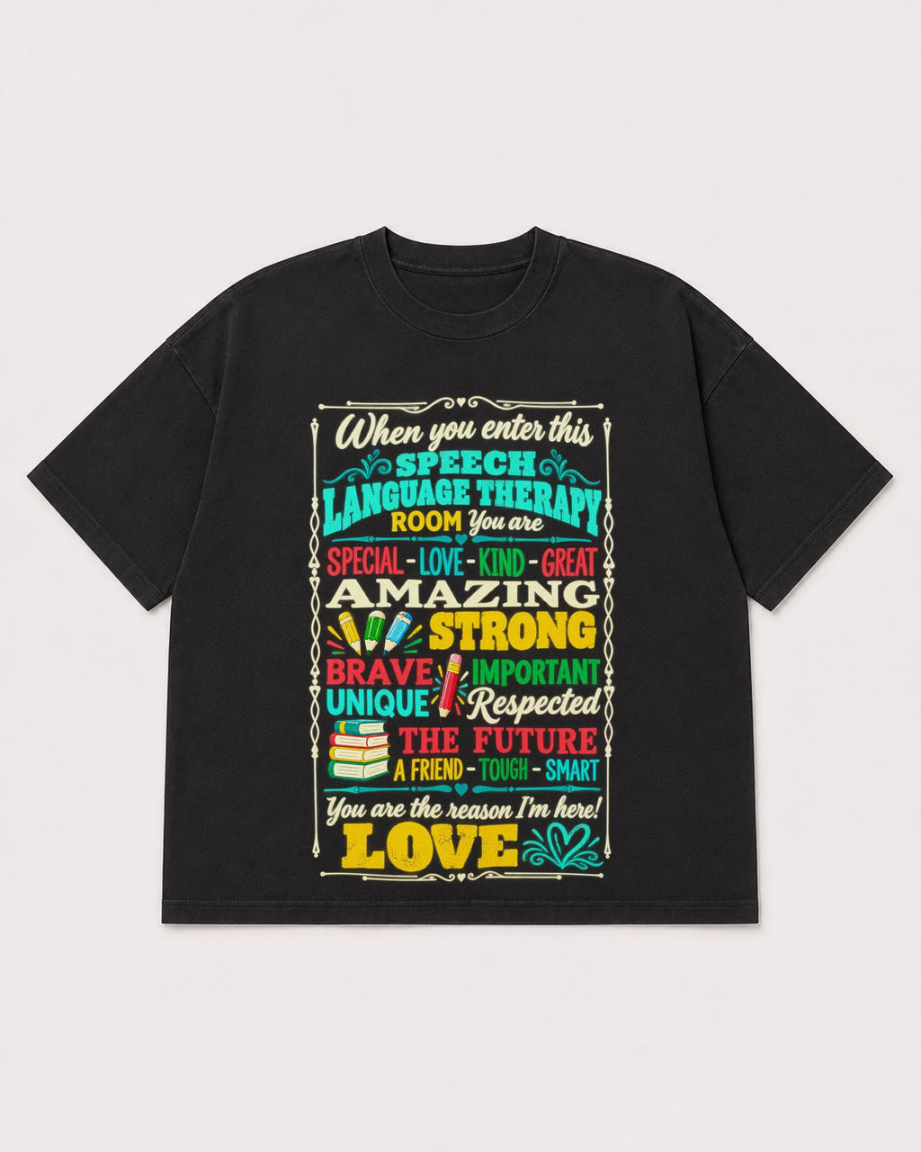 Mockup Boxy Heavyweight Tee Black product