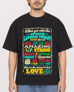 Mockup Boxy Heavyweight Tee Black male close-up 02