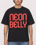 Mockup Boxy Heavyweight Tee Black male close-up 06